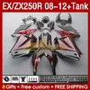 OEMフェアリングスタンクニンジャZX250R EX ZX 250R ZX250 EX250 R RED FLAMES 08-16163NO.28 EX250R 08 09 10 11 12 ZX-250R 2008 2009 2010 2011注入フェアリング