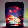 Nachtlichten Jellyfish Tank Marine World Zwemmen Moeilijkheid Led LED Kleurrijk Aquarium Kinderlamp Decoratieve USB Power