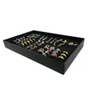 Jewelry Pouches Hundred Ring Display Tray With Transparent Cover Storage Box Store Counter Earring