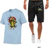 Costumes pour hommes One Piece 2022 Roronoa Zoro Summer Survêtement Casual T-shirt à manches courtes Tops Shorts 2 pièces Costumes Vêtements