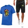 Costumes pour hommes One Piece 2022 Roronoa Zoro Summer Survêtement Casual T-shirt à manches courtes Tops Shorts 2 pièces Costumes Vêtements