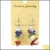 Dangle Lustre Naturel Pierre Ébréchée Boucles D'oreilles Goutte Dangle 7 Chakra Irregar Perle Cristal Pour Femmes Mode Bijoux Faits À La Main Delive Dhet2