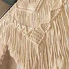 Takestries nórdicas de parede de algodão artesanal pendurada tapeçaria macramamento de casamento cortina bohemia tassel arte boho decoração