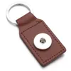 Noosa Pu Leather 18mm button button key key keychain fit diy ginger snaps keyrings المجوهرات