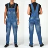 Męskie spodnie mody dżinsy męskie dżinsy High Street proste dżinsowe kombinezony hip hop men cargo cowboy męskie dungirees