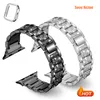 Wearlizer Smart Straps per iwatch 7 6 5 4 Silver Bling Compatibile con Apple Watch Band 38mm 40mm 41mm 45mm 40mm Cinturino in metallo di lusso con strass di cristallo e diamanti