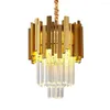 Pendant Lamps FSS Modern Gold Small Round Crystal Chandelier Lighting For Dining Room Bedroom Fixtures Kitchen Island Lustre