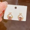 Kolczyki do stadninu mikro barwnik Criss Criss dla kobiet w stylu koreańskim w stylu 2022 Parki hurtowe