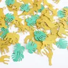 Decoração de festa 100 pcs glitter confetes o primeiro menino de um ano bebê menina safari selva zoológico animal aniversário po adereços presente