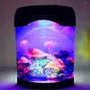 Night Lights Jellyfish Tank Marine World Swimming Mood Light LED Colorful Aquarium Children's Lamp Decorative USB Power