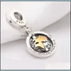 Charms Heart Charms 925 Sterling Sier Spinning World Dangle Charm Fit Original Europeiska armband Fashion Women Jewelry Drop Delivery DHFVY