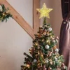 Kerstdecoraties Tree Topper Star ornamenten met LED -sprookjeslichten Lichten Hangende decoratie voor binnenmas jaarverlichting binnenshuis