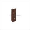 Sacchetti per gioielli Borse Sacchetti per gioielli Borse High-End Black Walnut Wood Collana Bracciale Espositore Triangolo marrone scuro Storage Po Dhg2M