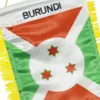 Burundi Fringy Window Hanging Flag 10x15 cm Double Face Mini Burundi Exchange Flags with Ventouse for Home Office Door Decor