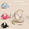 Lyxdesigner Satchel Woman Semi Moon Letter Tote Top Quality Clutch Handväskor axel Lady Crossbody Half Circle Bag