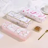 Подарочная упаковка фламинго/мрамор/перо рисунок бумажная упаковка коробка nougat печенье подарочные коробки Свадебный шоколадный торт хлеб из печенья B1015