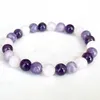 Strand MG1708 Womens Gemini Zodiac Armband 8 mm Amethyst Lepidolite Rose Quartz Chakra Beads Wrist Mala Natural Gemstone Jewelry