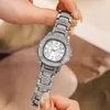 Full Diamond Women Designer Hollwatches Life Water Popess Lady Luxury Dial 35mm Kuvars Saatler No23