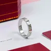 Love ring Man classic luxury designer jewelry women titanium alloy plated gold and silver rose never fade not allergic 5-6mm 5-11