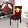 Стул покрывает рождественские стулья обложка Spandex nean Санта -Клаус Эластичный сидень