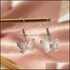 Dangle żyrandol 10 Pairs Nowe kobiety Dangle Kolczyki Moda Kolor Acryl Butterfly Zwierzę Słodka Colorf Stud Girls Jewelry 63 T2 DRO DHU2B