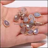 Ciondoli al quarzo rosa di pietra naturale Labradorite Ametistasts Pendants Drople Acqua Forma fai -da -te per collana o gioielli che producono dimensioni 18x10x5 mm dhrhe