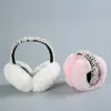 Berets Winter Faux Fur verstelbare oorbeschermingen schattige gebreide fuzzy ear muffs vrouwen meisjes buitenwarmers voor kinderen elegante Pearl Bead6463787