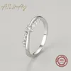 Fijne sieraden Ailmay 925 Sterling Silver Elegant Cubic Zirconia Heart Finger Ring For Women Wedding Engagement Sieraden Gift