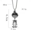 Pendant Necklaces Robot Necklace Hip-hop Ghost Joint Doll Human Skeleton Key Chain Ring Bag Easter Hanging Punk Man Jewelry Gift
