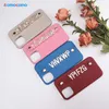 Casos de telefone celular nome personalizado caso de couro de couro real para i 11 12 13 pro mini max 14 14promax 14pro diamante letras de metal capa c8410652