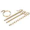 Link Bracelets Fashion Gold Color Punk Think Chain For Women Girl Trendy Vintage Geometric Bracelet Jewellery Gifts 2022 Bijoux Femme