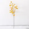 Decorative Flowers 90cm Silk Artificial Eucalyptus Leaves Long 5 Branches DIY Fake Plants Home Wedding Decoration Faux Foliage Wall Autumn