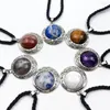 Подвесные ожерелья без оптовых 12шт/лот натуральный лазус-каменный камень тигр для глаз мода Полога