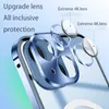 Étuis pour téléphones cellulaires Étui magnétique en métal pour iphone 14 13 12 11 Pro Max 14 pro Lentille en alliage d'aluminium Magsafe givré Couverture de protection ultra-mince en verre W221014