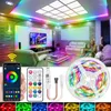 Şeritler Rüya Renk Led Strip Işıkları WS2811 RGB IC Telefon Uygulaması Kontrolü Luces 5m 10m 15m Diyot Esnek Şerit Bant Duvar Yatak Odası DC12V