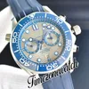 44 mm Tauchgang 300 m Automatik-Herrenuhr 210.22.44.51.03.001 Zifferblatt mit blauer Textur, zweifarbiges 18-Karat-Gelbgoldgehäuse, Kautschuk, kein Chronograph, neue Uhren TWOM Timezonewatch E447B1