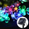 Strings Outdoor Solar Garland String Light Cherry Blossom Led Fairy Lights 8 Lighting Modes Waterproof Festoon Lawn Patio Garden Decor