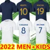 2022 23 France BENZEMA MBAPPE Soccer Jerseys 22/23 GRIEZMANN POGBA KANTE maillot foot kit top shirt DEMBELE KIMPEMBE VARANE SALIBA DIGNE GIROUD Football MEN kids set