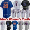 Camisas de beisebol personalizadas 2022 Custom 6 Starling Marte 20 Pete Alonso Jersey 13 Luis Guillorme 48 Jacob DeGrom 12 Francisco Lindor Jeff McN