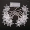 Strings Snowflake LED String Lights Holiday Lamp Garden Decoração de Festa de Casamento de Natal