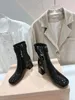 Sweet Saucy Womens Boots Fabric은 수입 된 소 가죽 가죽 염소 가죽 라이닝 슈 시리즈 스퀘어 발가락 크기 34-41