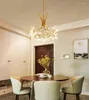Kolye lambaları Modern Kristal Romantik Karahindiba Avize Çiçek Oturma Odası Yemek LED Hafif Dekor Fikstür PA0452