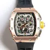 Роскошные мужские механические часы Trend Rm011, многофункциональные механические часы с полым черепом 052, женские