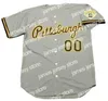 Baseballtröjor anpassade 3 Jay Bell 10 Jim Leyland 15 Doug Drabek 18 Andy Van Slyke 24 Barry Bonds 25 Bobby Bonilla Pittsburgh 1992 Baseball Jersey