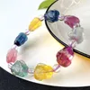 Strand Wholesale Colorful Natural Fluorite Stone Bracelet Carved Cute Zodiac Bead Crystal Hand Row For Women Men Fashion Jewelry