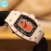 Business Leisure Rm037 Fully Automatic Mechanical Watch Ceramic Case Tape Fashion Female