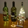 Strings 2m 20 LED Wine Bottle Light met kurkvorm String Lights Batterij Fairy Garland Kerstfeest Wedding Bar Decoratie