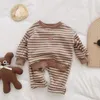 Kleidungssets Outfits Kleinkind Jungen Kleidung Kinder Baby Jungen Mädchen Frühling Herbst Säugling Bärendruck Pullover Sweatshirts Tops Hosen