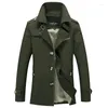 Men's Trench Coats 2023 Spring Autumn Coat Men Smart Casuall Windbreaker Jackets Mens Fashion OverCoat Slim Long Jacket M-5XL