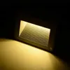 Utomhusvattentät underjordisk lampa 5W LED-trappstegsljus infälld vägghörnbelysning Footlight för landskapsväg trappa 85-265V DC12V